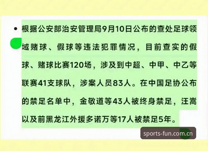 完美体育官网登录 足协禁足名单VS行业净化:从完美体育平台视角看中国足球反腐新篇章